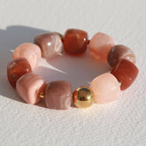Armband Würfel goldene Kugel Rose