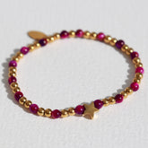 Armband Moraira ster cerise steen