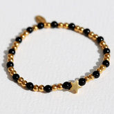 Armband Moraira ster zwarte steen