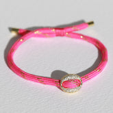 Bohnenarmband diamant leuchtendes pink