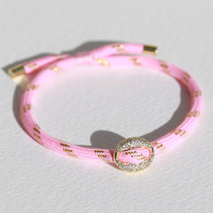 Bohnenarmband diamant rosa