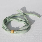 Bracelet Sari enroulé pistache