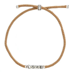 Le bracelet d'amour argent caramel