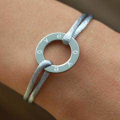 Bracelet cercle amour argent