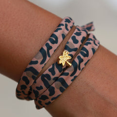 Armband-enkelbandje luipaard palm goud