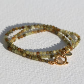 Armband Facetten wicklung Grüner Granat