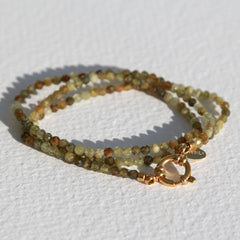 Armband Facetten wicklung Grüner Granat