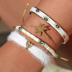 Armband fluffy wit