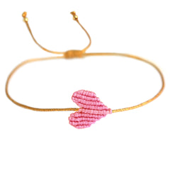 Bracelet light rose heart