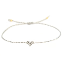 Bracelet coeur Love Ibiza torsadé argent