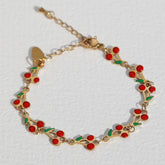 Armband kers rood goud