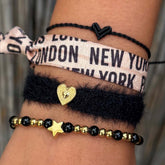 Armband set schwarzes herz