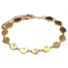 Pulsera de oro sonriente