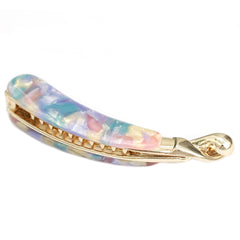 Banana hair clip marble pastel