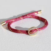 Bohnen Diamant Kirschrot Armband