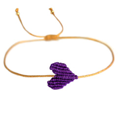 Brazalete corazón morado