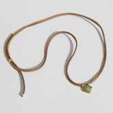 Wildleder-Choker Jade