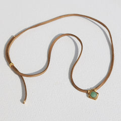 Wildleder-Choker Jade