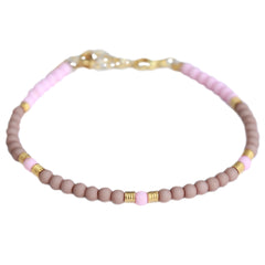 Bracelet de cheville Jondal soft pink taupe