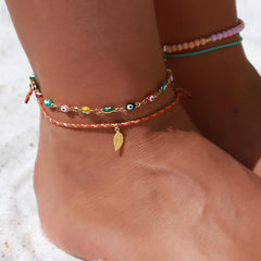 Fußkettchen goldener schutz vor bösem Blick