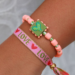 Gewebtes Armband Festivalliebe