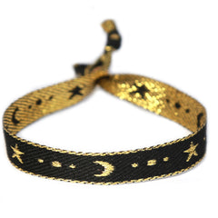 Woven bracelet moon and stars