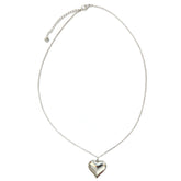 Silver necklace trend heart