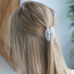 Haarspange schutz vor bösem Blick Perlmutt grün