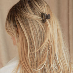 Juego de 2 pinzas para el pelo de color marrón y negro