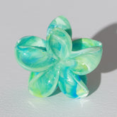 Pince à cheveux fleur pastel swirl vert