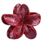 Burgundy flower hair clip