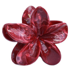 Barrette à cheveux fleur bordeaux