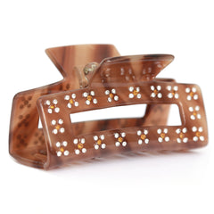 Haarklem recto strass marrón