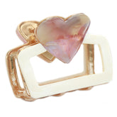 Pasador de pelo corazón de perlas