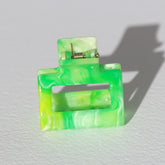 Hair clip swirl green small