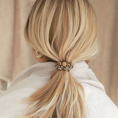 Scrunchie set rhinestone leopard