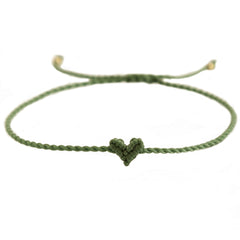 Brazalete de corazón Love Ibiza oliva
