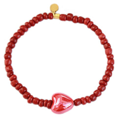 Brazalete de piedra de ciervo rojo