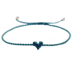 Bracelet coeur Love Ibiza émeraude