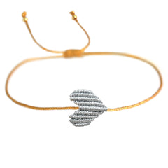 Bracelet coeur en argent