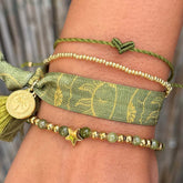 Armband set herz olive