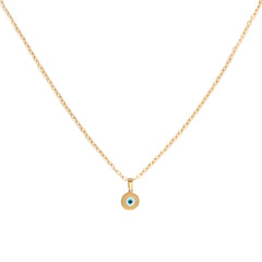Gouden ketting evil eye rond
