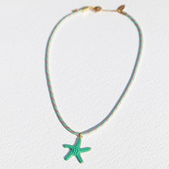 Ketting Surf zeester turquoise