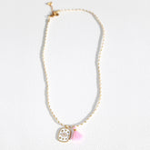 Halskette Auge weiß