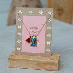 Goldketten Tableau blau