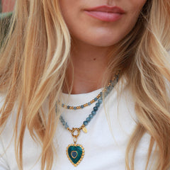 Emerald heart charm