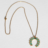Ketting hoefijzer turquoise