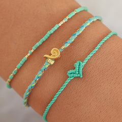 Love Ibiza heart armband turquoise