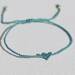 Armband klein hart indigo
