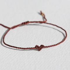 Armband klein hart walnoot